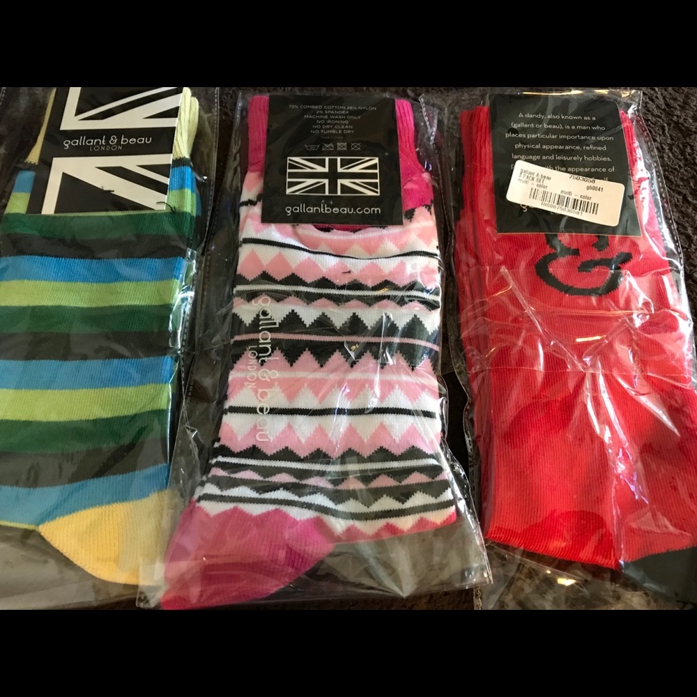- Gallant & Beau Men’s Socks Three NWT